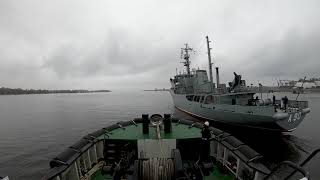 OVI tugboats work day in Riga Timelaps video [upl. by Niai581]