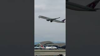 Qatar A350 Takeoff LAX Plane Spotting [upl. by Haral]