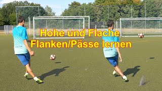 Hohe und Flache FlankenPässe Tutorial Wie Hohe und Flache FlankenPässe machen Toni Kroos [upl. by Rahr250]