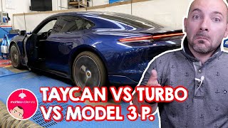 TESLA MODEL 3 BATTE PORSCHE TAYCAN e TURBO [upl. by Beker]