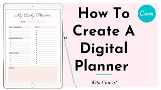 How to Easily Create a Digital Planner  Canva Tutorial  Fillable PDF [upl. by Sedgewick670]