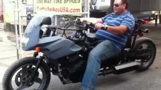 FFM Feet Forward Motorcycle recumbent in USA Modified Kawasaki Ninja 500 [upl. by Airotnahs256]