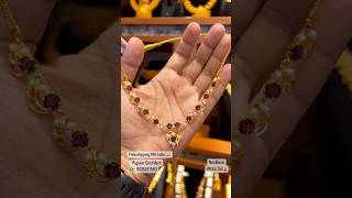 🧡Only 13 gms Wonderful Gold Light Weight Pearl amp Stone Necklace ✨️saishwethavlogs goldcollections [upl. by Karena]