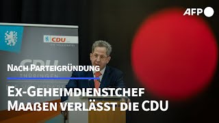 Maaßen kündigt Austritt aus der CDU an  AFP [upl. by Efioa]