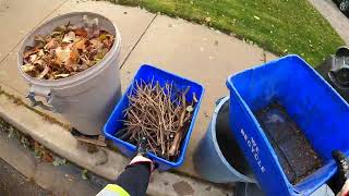 Fall Yard Waste 1 GoPro Garbage man POV [upl. by Lorine]