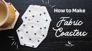 How to Make Easy DIY Fabric Coasters [upl. by Lancelle]