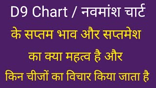 navamsa chart d9 chart ke saptam bhav aur saptamesh ka kya mahtva hai [upl. by Drahsir30]