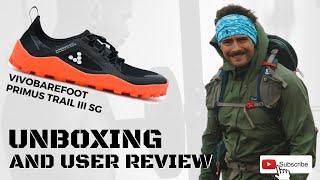 VivoBarefoot Primus Trail III SG Unboxing and first review BRAND NEW [upl. by Navada451]