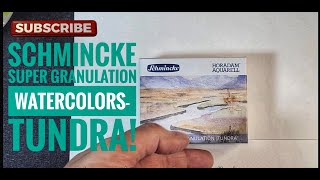 Schmincke Granulating WatercolorsTundra  German made watercolors  2024 [upl. by Hendel]