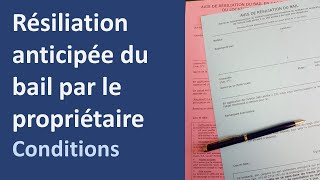 Résiliation anticipée du propriétaire dun bien immobilier Genève Suisse [upl. by Ewald]