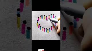 3d art heart drawing like foryou viralvideo trendingshorts fypシ゚viral tiktok shorts duet [upl. by Zinnes]