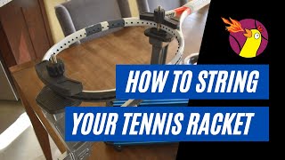 How to String a Tennis Racquet Using a Drop Weight Stringer Gamma X2 [upl. by Eelidnarb]