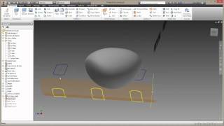 Autodesk Inventor  Surfacing Tutorial  Projected Curves [upl. by Rehpitsirhc]