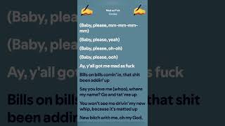 Cordae  Mas as fck Lyrics [upl. by Meris]