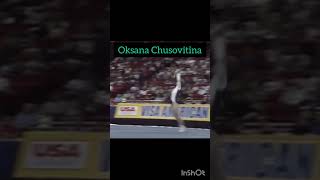 Oksana chusovitinas Iconic performance sports athletics gymnast yt [upl. by Palecek]