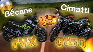 Bécane rvs vs ⚡️Cimatti gt 50 شكون أحسن دراجة 🤔؟ [upl. by Adyaj376]