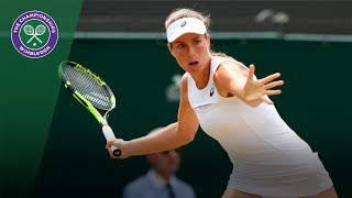 Johanna Konta v Caroline Garcia highlights  Wimbledon 2017 fourth round [upl. by Rorie813]