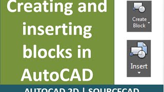 How to make and insert Blocks in AutoCAD [upl. by Teryn967]