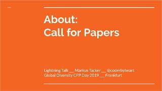 About Call for Papers [upl. by Enymsaj]