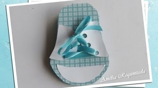 CONVITE CHÁ DE BEBE COM MOLDE ♥ DIY [upl. by Mercer]