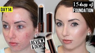 NEW HOURGLASS VANISH SEAMLESS FOUNDATION STICK First Impression Review  15 DAYS OF FOUNDATION [upl. by Martel856]