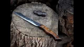 Cutting Test with a RailroadSpike Knife [upl. by Siseneg]