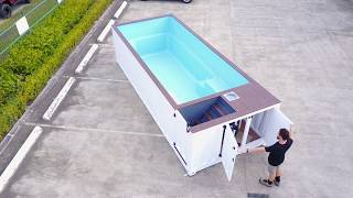 Shipping Container Pool 6m walk around [upl. by Eiramana776]