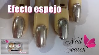 Uñas efecto espejo paso a paso base de acrilico Mirror Effect Nails [upl. by Niboc884]