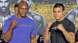 Evander Holyfield vs Vitor Belfort  FULL STARE DOWN VIDEO  Triller Fight Club [upl. by Nessej]