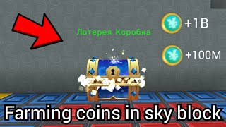 Farming 1B coins in sky block for free  blockman go🤯🤯 [upl. by Yeleen]