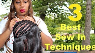 Full Sew in Weave  Hair Tutorial  3 TECHNIQUES [upl. by Annmaria270]