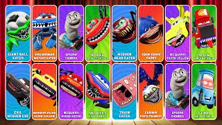 Megamix Monster Battle  Lightning McQueen Eater and All Creepy Monster Eater Battle [upl. by Frannie]