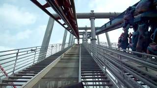 POV Dueling Dragons roller coaster ride front row seat Universal Studios Orlando [upl. by Nnaynaffit]