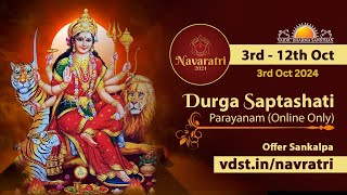 Navratri Day 1  Durga Saptashati Parayan  3 Oct 2024  Live from Bangalore Ashram [upl. by Inele]