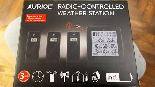 LIDL Auriol Radio Controlled Weather Station 20240121 [upl. by Eerrehc]