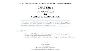 C H A P T E R 1 Audio BookIntroduction to Computer Aided Design [upl. by Anahsak246]