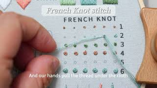 🌸🌺French Knot Stitch  Hand Embroidery for Beginners  embroidery stitches by ETSPIL✨✨ [upl. by Jensen818]