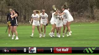 Wellesley High Girls Varsity Lacrosse 2022  Brookline Highlights [upl. by Rush]