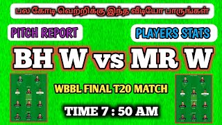 BH W vs MR W  wbbl Final Match  wbbl2024 australia cricket dream11tamil [upl. by Lejna]