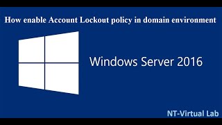 How enable Account Lockout policy in domain environment [upl. by Ettari]