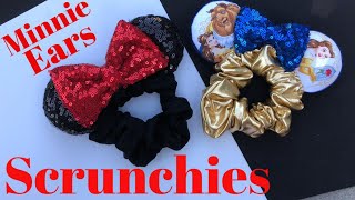 DIY Minnie Ears Scrunchies [upl. by Ekeiram643]