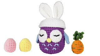 Little Owl Easter22：How to crochet the carrot leaves [upl. by Nappie668]