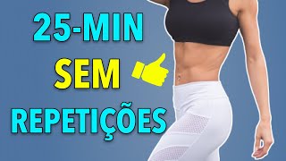 25 MINUTOS  25 EXERCÍCIOS  TREINO CORPO COMPLETO SEM REPETIÇÕES [upl. by Epuladaug828]