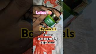 Lotus botanicals night cream flipkartunboxing nightcream brighteningcream review vitaminc [upl. by Anaugahs]