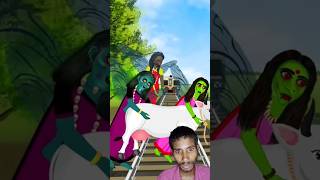 Remix funny Raju Rajubiswas227 RaIL LINE A GoRu O Dine par Bhuter cartoonytshortshorrorstories [upl. by Norahc]