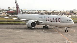 PLANE SPOTTING  B777300  Qatar Airways Etihad Airways Philippines Airlines  Landing amp Takeoff [upl. by Elata]