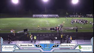 High School Football  Beaver Dam Vs Janesville Parker [upl. by Nalak]