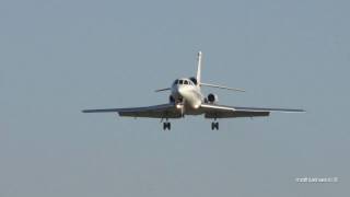 GREAT Mountain View  Dassault Falcon 50 Landing at Airport BernBelp [upl. by Haran]