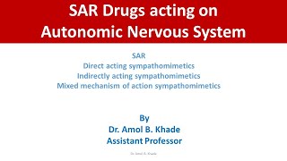 SAR of Sympathomimetic agents [upl. by Ayoras]