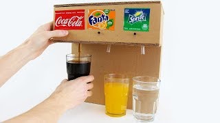 How to Make Coca Cola Soda Fountain Machine with 3 Different Drinks at Home [upl. by Toomin]